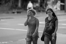 black and white street photo auckland